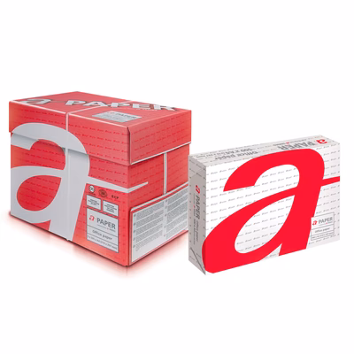 Immagine di Carta bianca per fotocopie A4 g75 A-PAPER rosso risma da 500 fogli