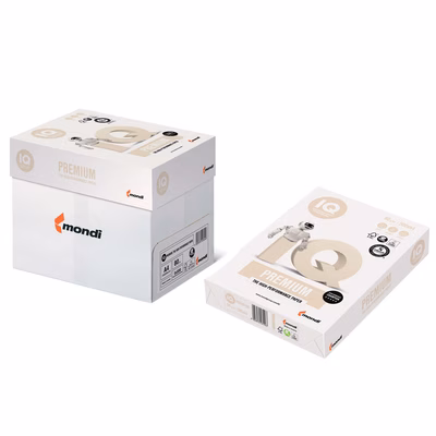 Immagine di Carta bianca per fotocopie A4 g90 MONDI IQ TRIOTEC PREMIUM risma da 500 fogli