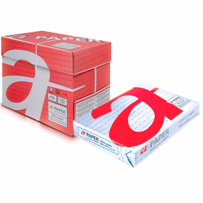 Immagine di Carta bianca per fotocopie A3 g75 A-PAPER rosso risma da 500 fogli