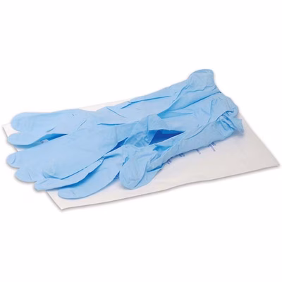 Immagine di Guanto sterile monouso 100% nitrile senza polvere per esaminazione imbustato singolarmente