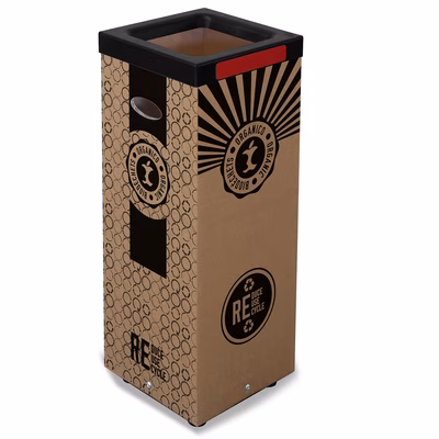 Immagine di Cestino in cartone 60 litri per organico rosso