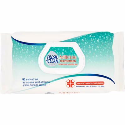 Immagine di Salviette umidificate disinfettanti milleusi FRESH&CLEAN 60pz