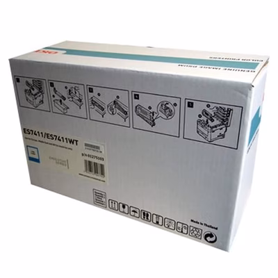 Immagine di Toner Laser ciano 20.000 copie oki tamburo originale oki es7411 wt dm - ciano 01275103
