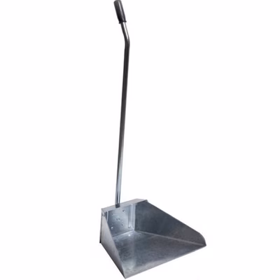 Immagine di Paletta alzaimmondizia in metallo zincato altezza manico cm 72