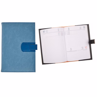 Immagine di Agenda con tasca porta card giornaliera 15x21 blu 30+