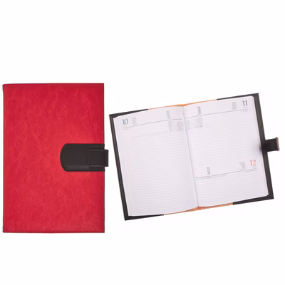 Immagine di Agenda con tasca porta card giornaliera 15x21 rosso 30+