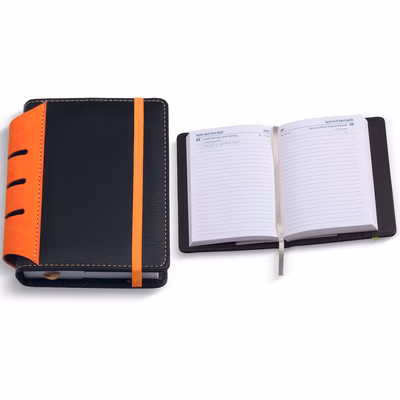 Immagine di Agenda pocket in poliuretano giornaliera 9x13 arancione 50+