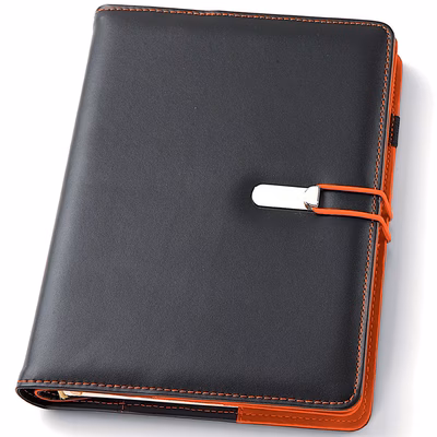 Immagine di Agenda in similpelle fibbia con elastico giornaliera 15x21 arancione 20+