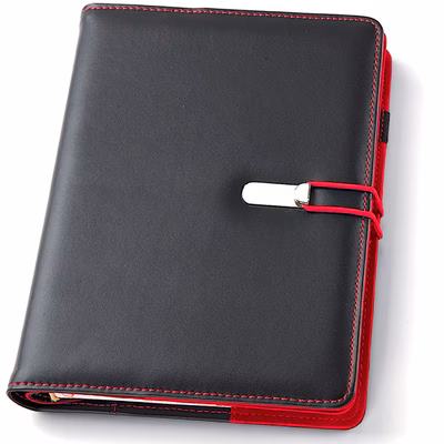 Immagine di Agenda in similpelle fibbia con elastico giornaliera 15x21 rosso 20+