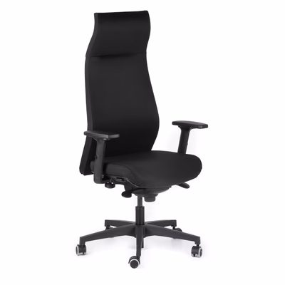 Immagine di Sedia semidirezionale ITALIANS similpelle colore nero