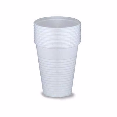 Immagine di Bicchiere di plastica bianca ml 200