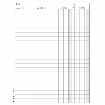 Immagine di Cassa entrate/uscite DATA UFFICIO 13311 pg 100 cm 17x24