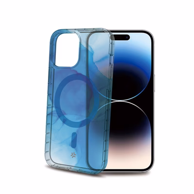 Immagine di Cover tpu + policarbonato Blu CELLY MAGSHADES - Cover semi-trasparente dotata di tecno MAGSHADES1054