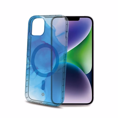 Immagine di Cover tpu + policarbonato Blu CELLY MAGSHADES - Cover semi-trasparente dotata di tecno MAGSHADES1055