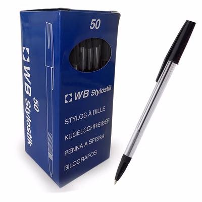 Immagine di Penna a sfera colore nero WB Stylostik punta media mm 1