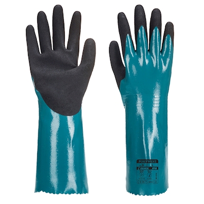 Immagine di Sandy grip lite gauntlet PORTWEST AP60 colore blu/nero taglia M - paio