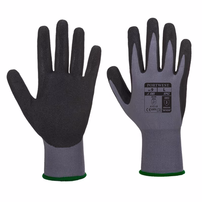 Immagine di Guanti dermiflex aqua PORTWEST AP62 colore grigio/nero taglia XXL - paio