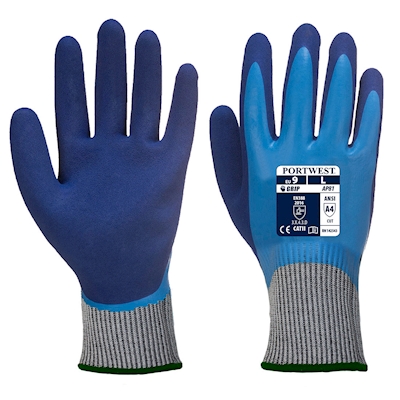 Immagine di Guanti liquid pro hr cut PORTWEST AP81 colore blu taglia XL - paio
