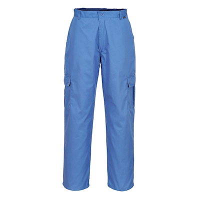Immagine di Pantalone ESD antistatico PORTWEST AS11 colore celeste taglia M