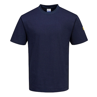 Immagine di T-Shirt manica corta ESD antistatica PORTWEST AS20 colore blu navy taglia S