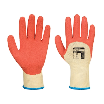 Immagine di Guanti extra grip PORTWEST A105 colore giallo/arancione taglia XL - paio