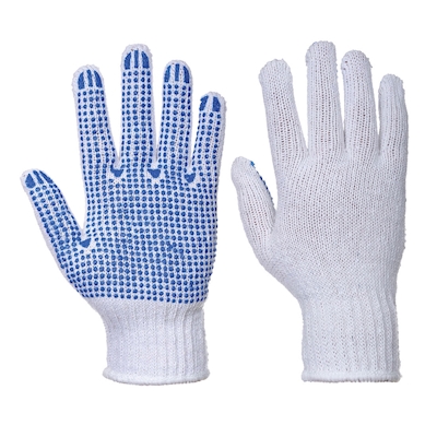 Immagine di Guanti classico polka dot PORTWEST A111 colore bianco/blu taglia XS - paio