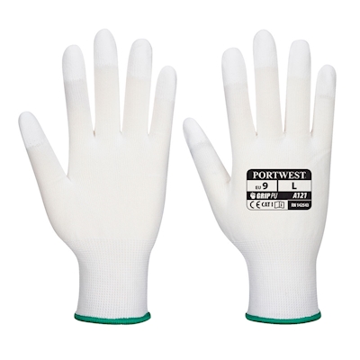 Immagine di Guanti con falangi in pu PORTWEST A121 colore bianco taglia M - paio