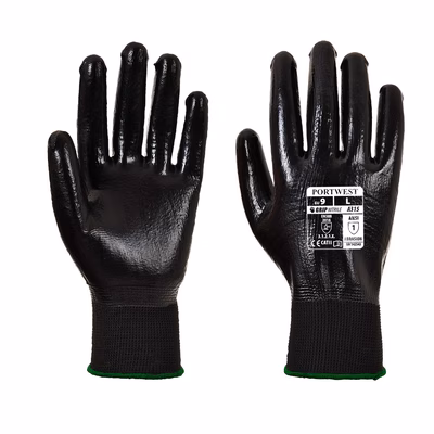 Immagine di Guanti grip PORTWEST ALL-FLEX A315 colore nero taglia M - paio