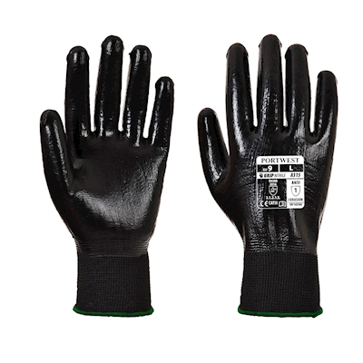 Immagine di Guanti grip PORTWEST ALL-FLEX A315 colore nero taglia S - paio
