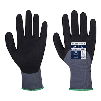 Immagine di Guanti dermiflex ultra plus PORTWEST A353 colore grigio/nero taglia XXL - paio