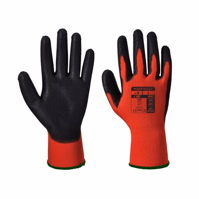 Immagine di Guanti pu rosso PORTWEST A641 colore rosso/nero taglia XXL - paio