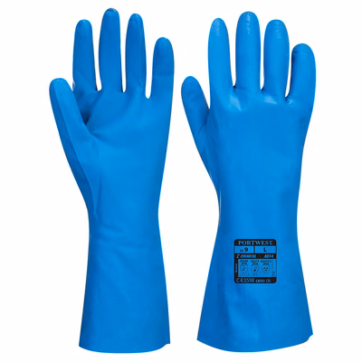 Immagine di Guanti in nitrile per alimenti PORTWEST A814 colore blu taglia XS - paio