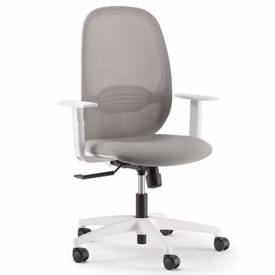 Immagine di Sedia operativa GRACE LIGHT WH con braccioli regolabili grigio