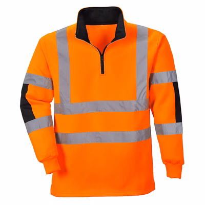 Immagine di Felpa rugby xenon alta visibilità PORTWEST B308 colore arancione taglia M
