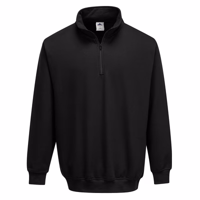 Immagine di Felpa sorrento collo zip PORTWEST B309 colore nero taglia XL