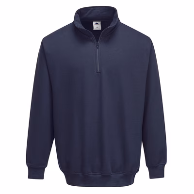 Immagine di Felpa sorrento collo zip PORTWEST B309 colore blu navy taglia XXXL