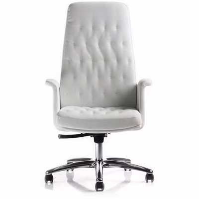 Immagine di Sedia direzionale ARTÙ rivestimento in ecopelle schienale alto colore bianco