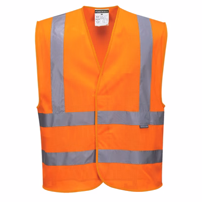 Immagine di Gilet banda verticale meshair hi-vis PORTWEST C370 colore arancione taglia 4X/5X