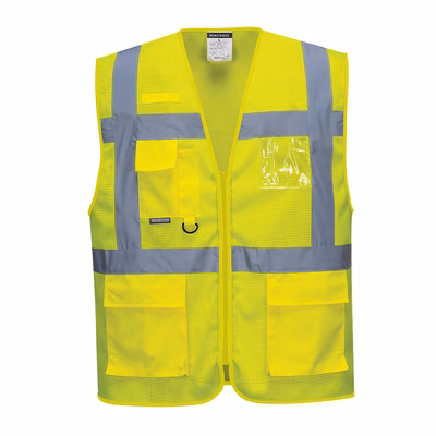 Immagine di Gilet executive atene meshair hi-vis PORTWEST C376 colore giallo taglia XS