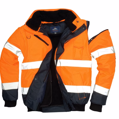 Immagine di Bomber bicolore alta visibilità PORTWEST C465 colore arancione/blu navy taglia XXXL