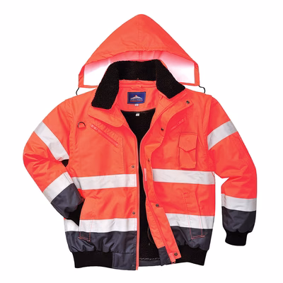 Immagine di Bomber bicolore alta visibilità PORTWEST C465 colore rosso/blu navy taglia XXXL