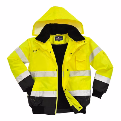 Immagine di Bomber bicolore alta visibilità PORTWEST C465 colore giallo/nero taglia XL