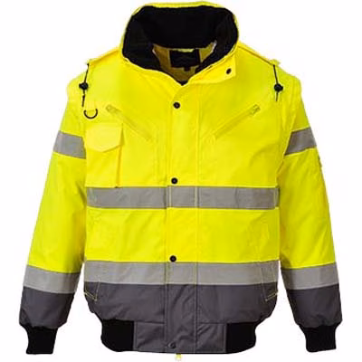 Immagine di Bomber bicolore alta visibilità PORTWEST C465 colore giallo/grigio taglia S