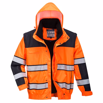 Immagine di Bomber classic hi-vis PORTWEST C466 colore arancione/nero taglia XXXL