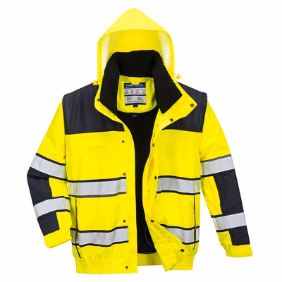 Immagine di Bomber classic hi-vis PORTWEST C466 colore Yellow/Black taglia XXXXL