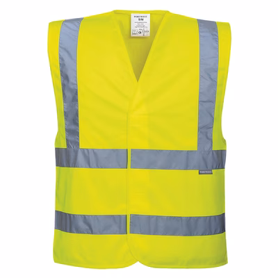 Immagine di Gilet due bande orizzontali e verticali hi-vis PORTWEST C470 colore giallo taglia L/XL