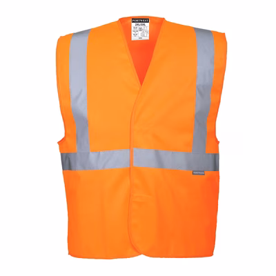 Immagine di Gilet una banda orizzontale e due verticali hi-vis PORTWEST C472 colore arancione taglia L/XL