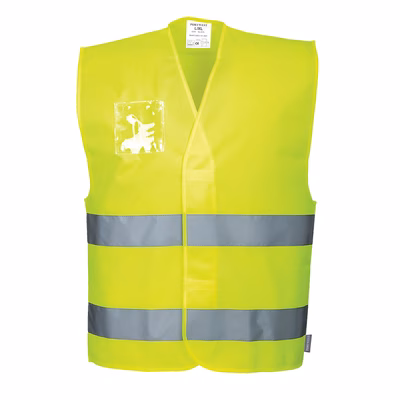 Immagine di Gilet con porta badge hi-vis PORTWEST C475 colore giallo taglia S/M