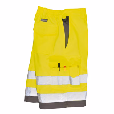 Immagine di Bermuda Poliestere-cotone Hi-Vis colore Yellow/Grey taglia M
