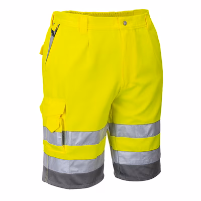 Immagine di Bermuda Poliestere-cotone Hi-Vis colore Yellow/Grey taglia XXXL